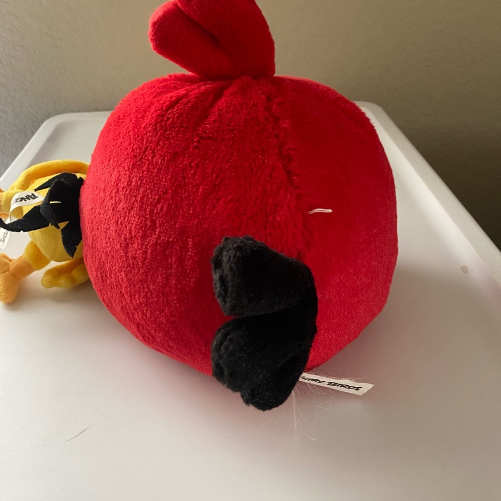 lot of 2 Angry Birds plush stuffed toys Large Red Ball And Small Banana Bird - Picture 7 of 11